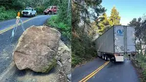 🪨🚧 BOULDER BLOCKADE! Giant Rock SLAMS Shut Highway After Earthquake – Chaos in B
